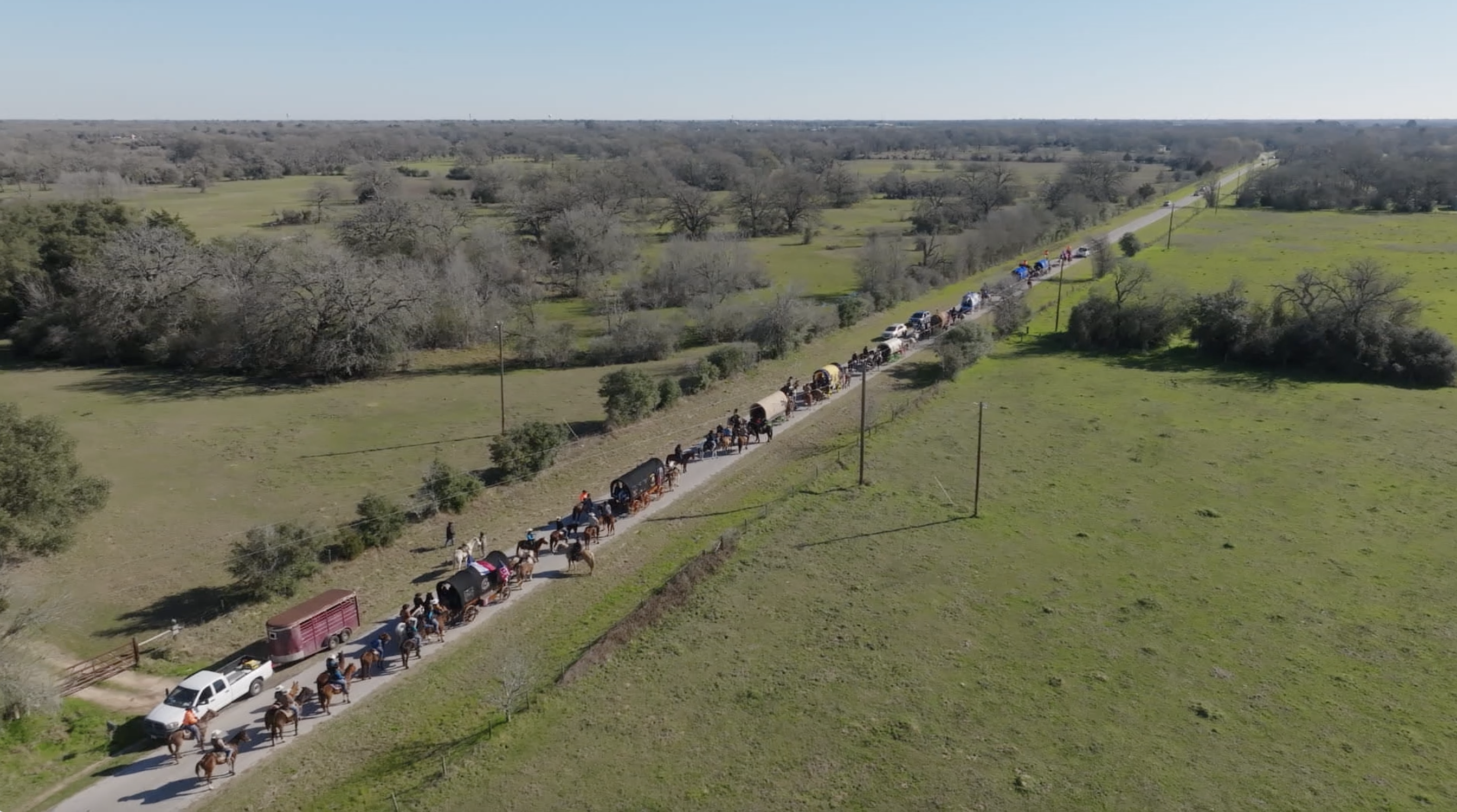 Prairie View Trail Riders leaving Hempstead